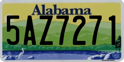AL license plate 5AZ7271