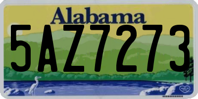 AL license plate 5AZ7273