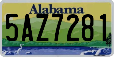 AL license plate 5AZ7281