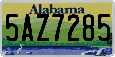 AL license plate 5AZ7285