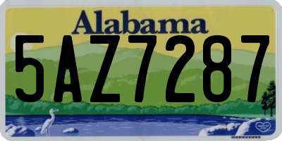 AL license plate 5AZ7287