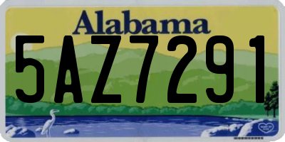 AL license plate 5AZ7291