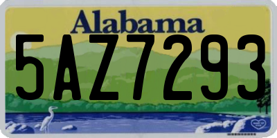 AL license plate 5AZ7293