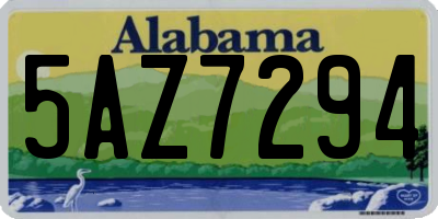 AL license plate 5AZ7294
