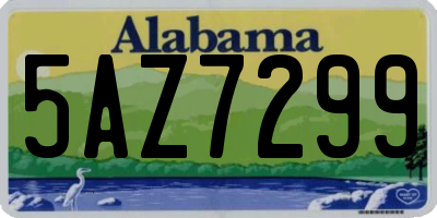 AL license plate 5AZ7299