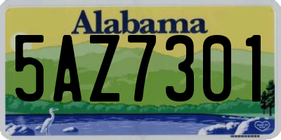 AL license plate 5AZ7301