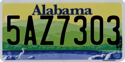 AL license plate 5AZ7303