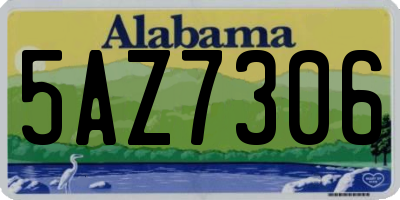 AL license plate 5AZ7306