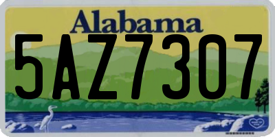 AL license plate 5AZ7307