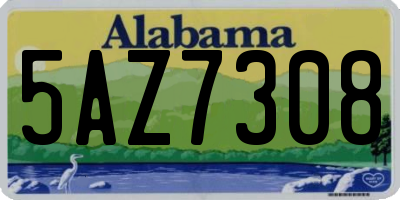 AL license plate 5AZ7308