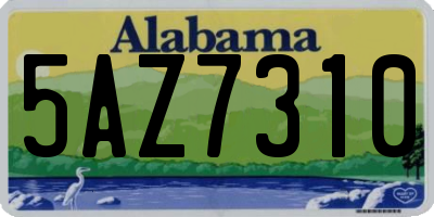 AL license plate 5AZ7310