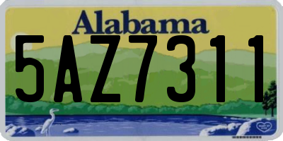 AL license plate 5AZ7311