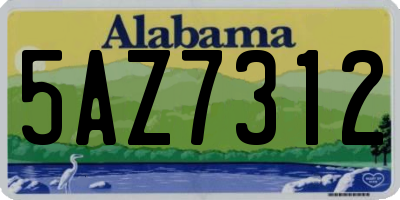 AL license plate 5AZ7312
