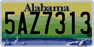 AL license plate 5AZ7313