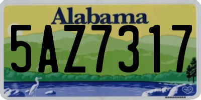 AL license plate 5AZ7317