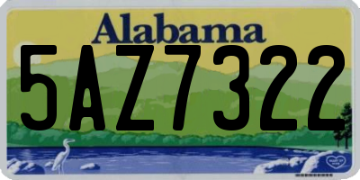 AL license plate 5AZ7322