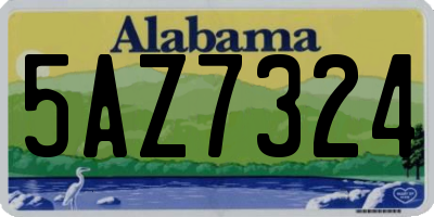 AL license plate 5AZ7324