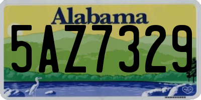 AL license plate 5AZ7329