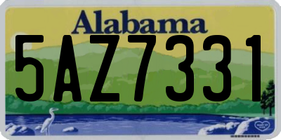 AL license plate 5AZ7331