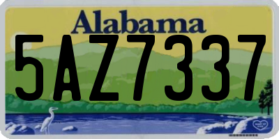 AL license plate 5AZ7337