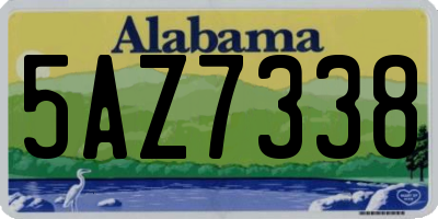 AL license plate 5AZ7338