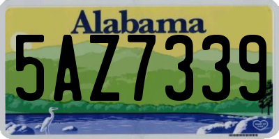 AL license plate 5AZ7339