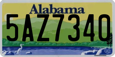 AL license plate 5AZ7340