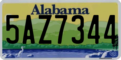 AL license plate 5AZ7344