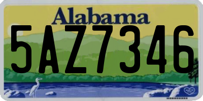 AL license plate 5AZ7346