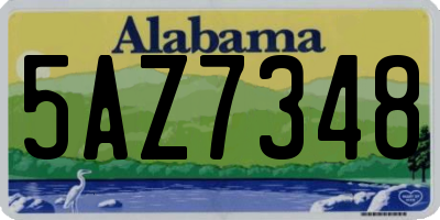 AL license plate 5AZ7348