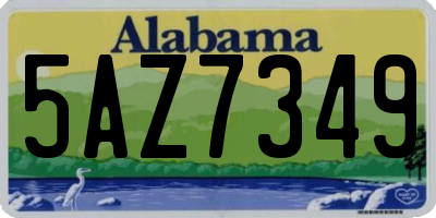 AL license plate 5AZ7349