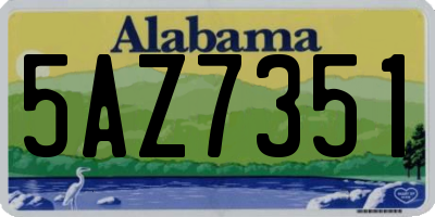 AL license plate 5AZ7351
