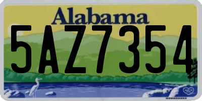 AL license plate 5AZ7354