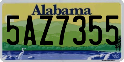 AL license plate 5AZ7355