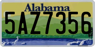AL license plate 5AZ7356