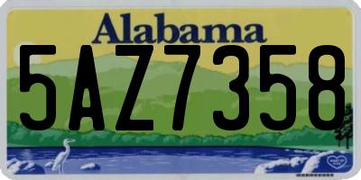 AL license plate 5AZ7358