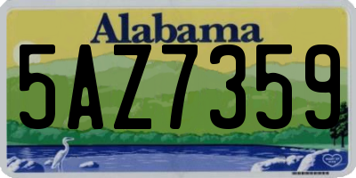 AL license plate 5AZ7359