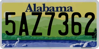 AL license plate 5AZ7362