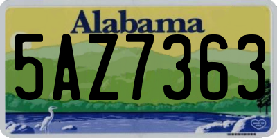 AL license plate 5AZ7363