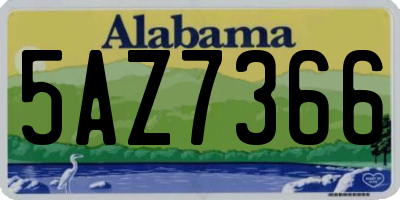 AL license plate 5AZ7366