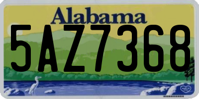 AL license plate 5AZ7368
