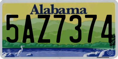 AL license plate 5AZ7374