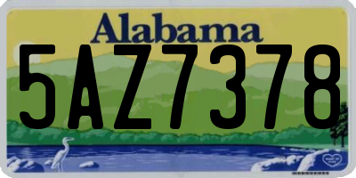 AL license plate 5AZ7378