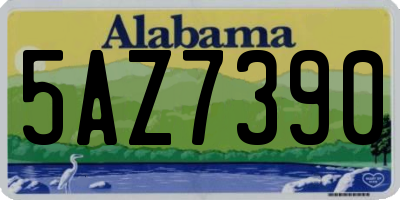 AL license plate 5AZ7390
