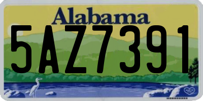 AL license plate 5AZ7391