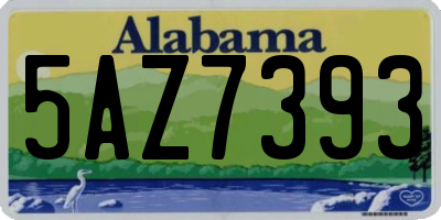 AL license plate 5AZ7393