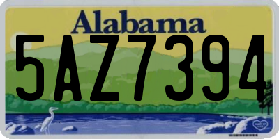 AL license plate 5AZ7394