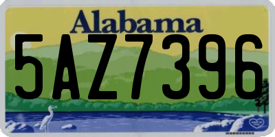 AL license plate 5AZ7396