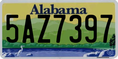 AL license plate 5AZ7397