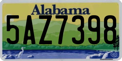 AL license plate 5AZ7398